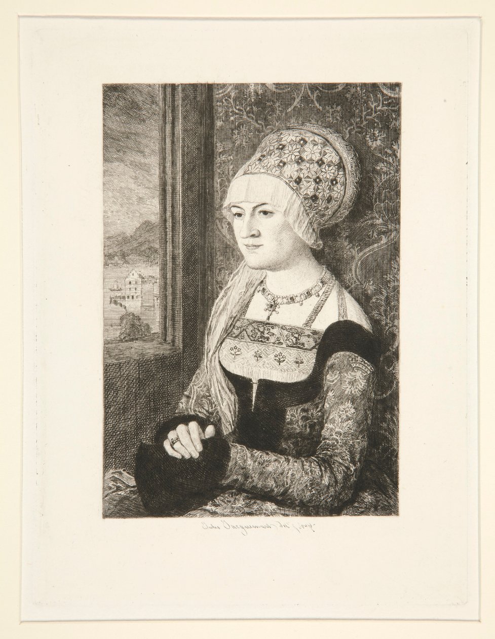 retrato de una mujer de Jules Ferdinand Jacquemart