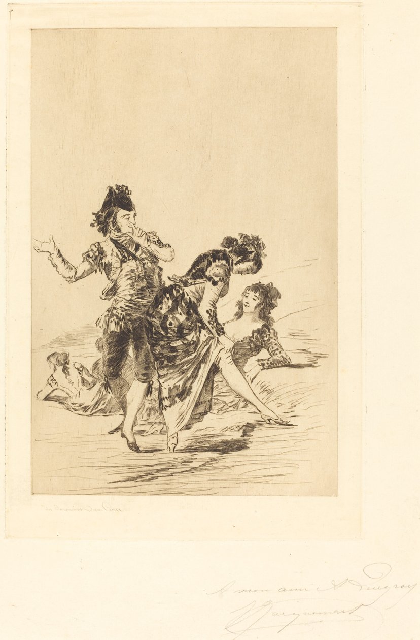 Escena española de Jules Ferdinand Jacquemart after Francisco de Goya