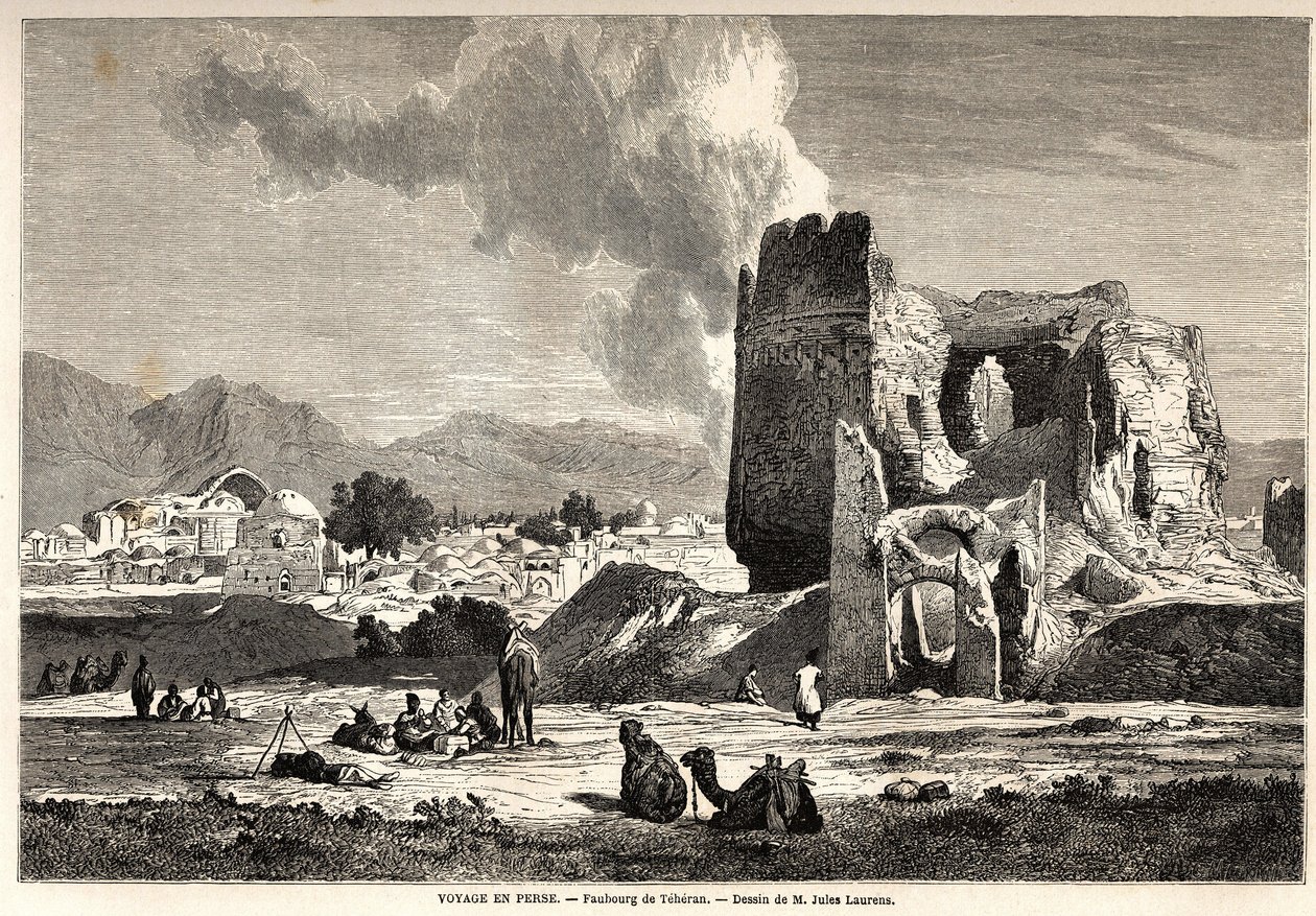 Vista general de Teherán (Irán) de Jules Joseph Augustin Laurens