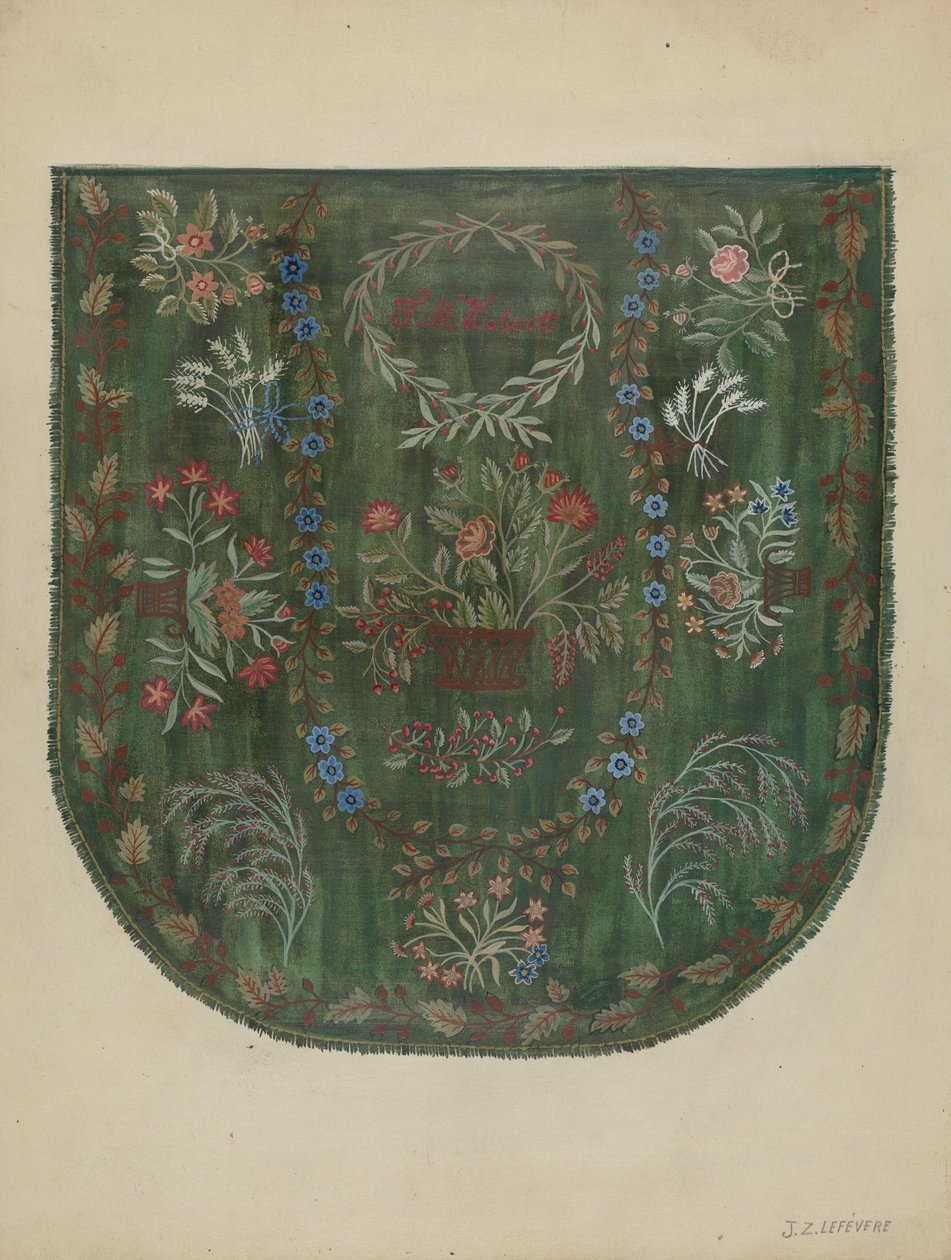 Cubrecama bordado, c. 1936 de Jules Lefevere