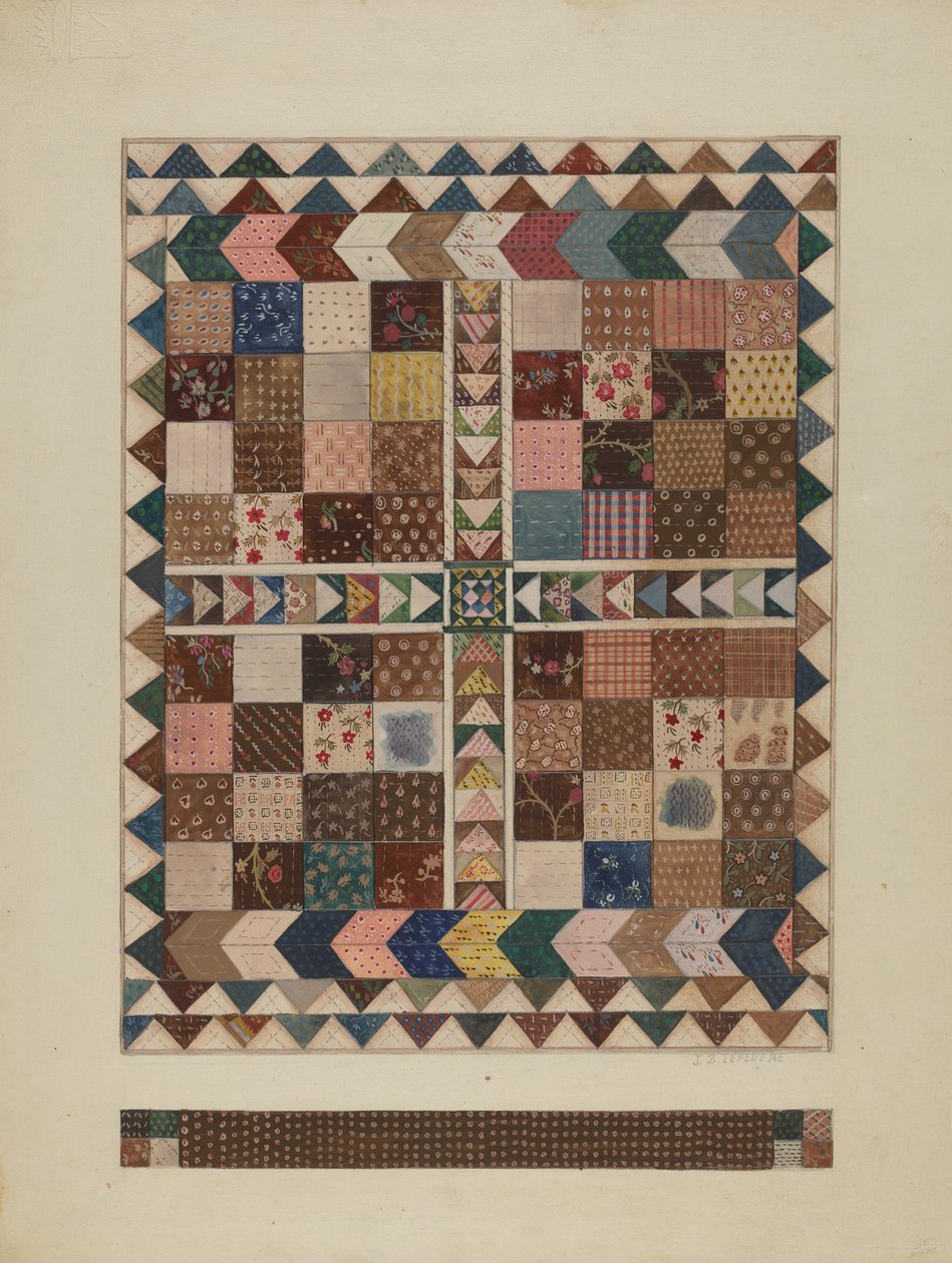 Colcha de retazos para cuna, 1935-1942 de Jules Lefevere