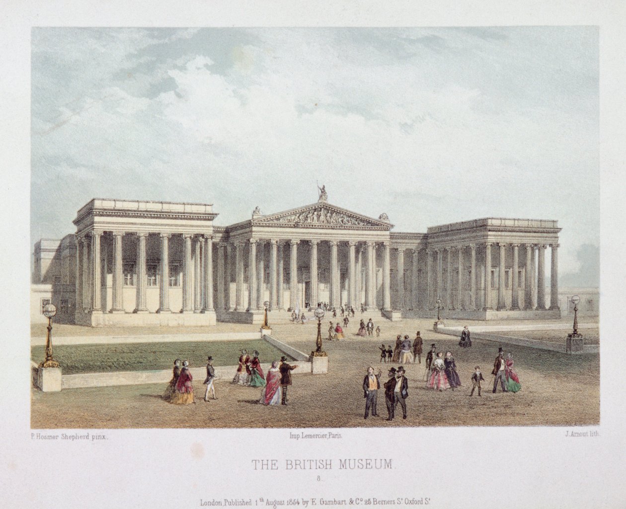 Museo Británico, Holborn, Londres, 1854 de Jules Louis Arnout