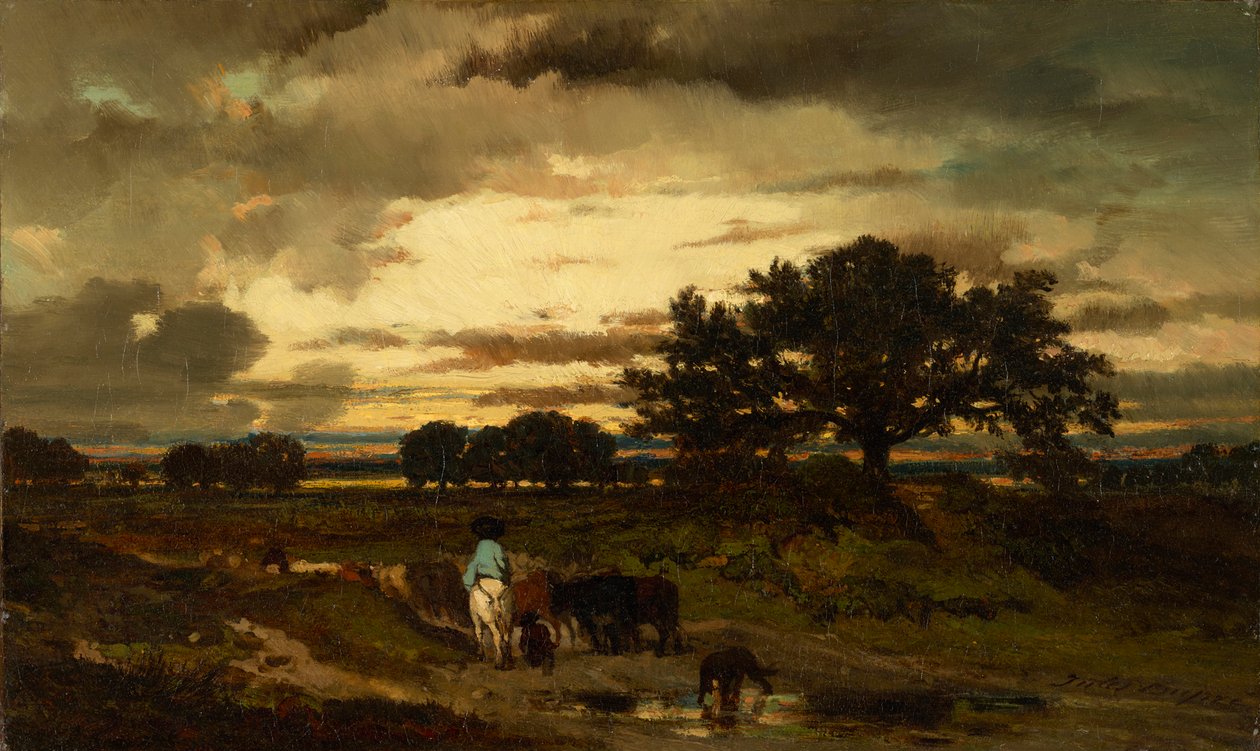 puesta de sol de Jules Louis Dupré