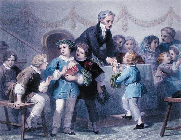 La Ceremonia de Entrega de Premios, grabado por Henier, Bettannier y Morlon de Jules Marie (after) Desandre