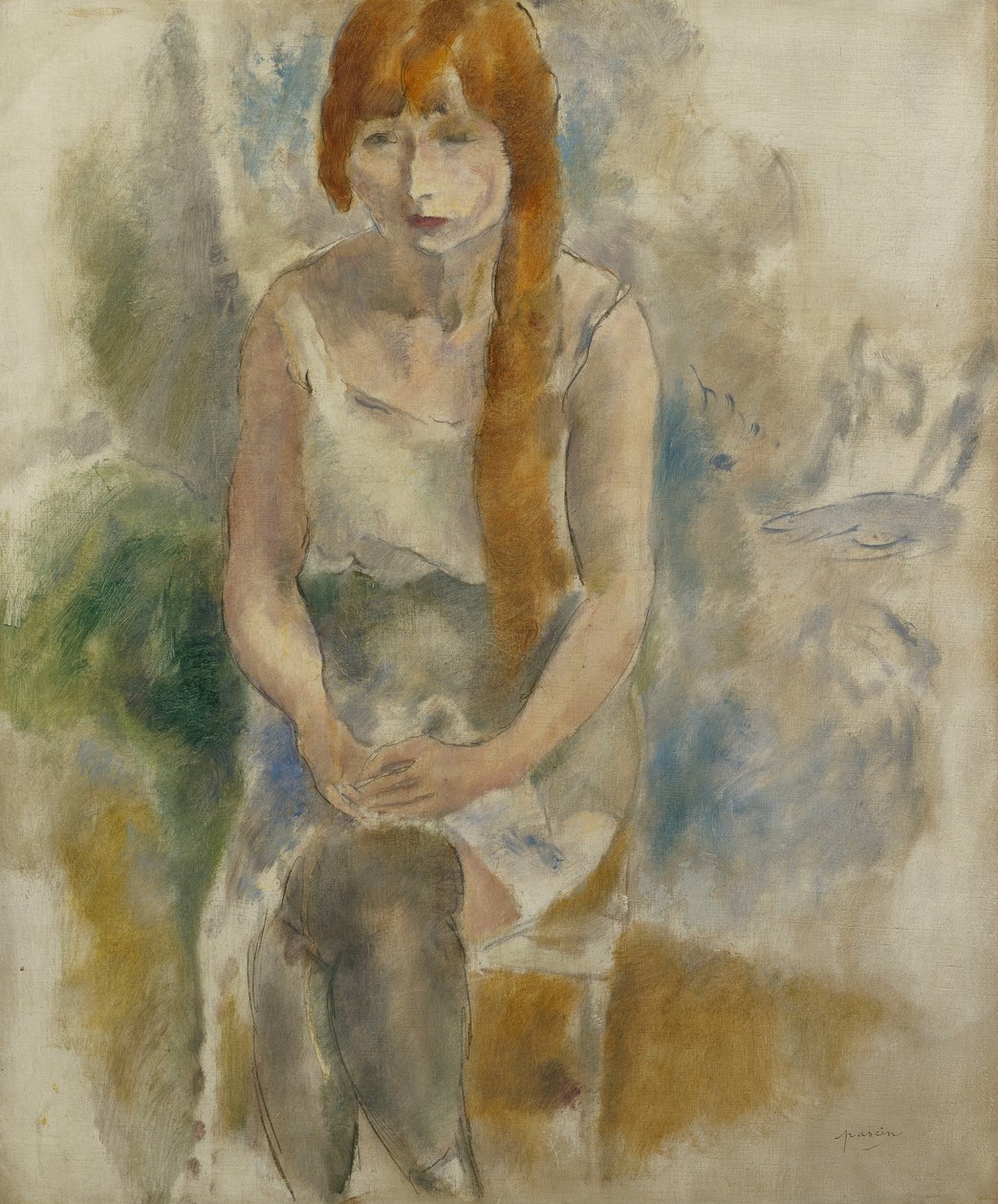Modelo sentado de Jules Pascin
