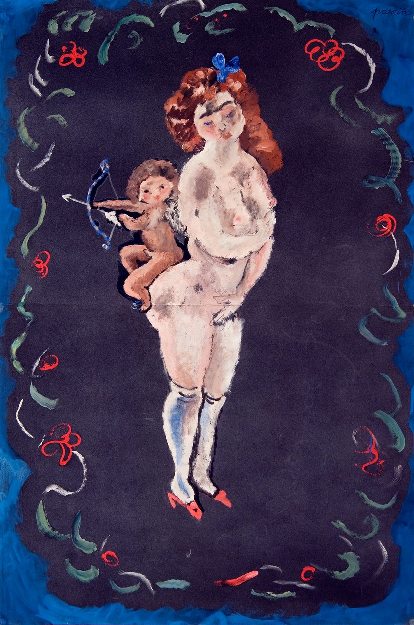 Desnudo y Cupido de Jules Pascin