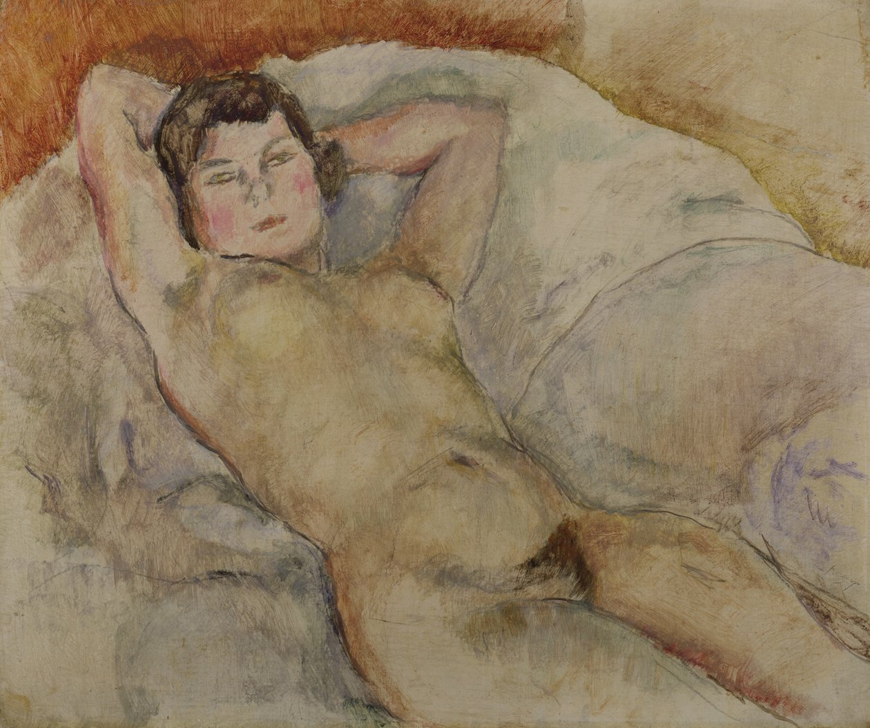 Desnudo reclinado, c.1909 de Jules Pascin