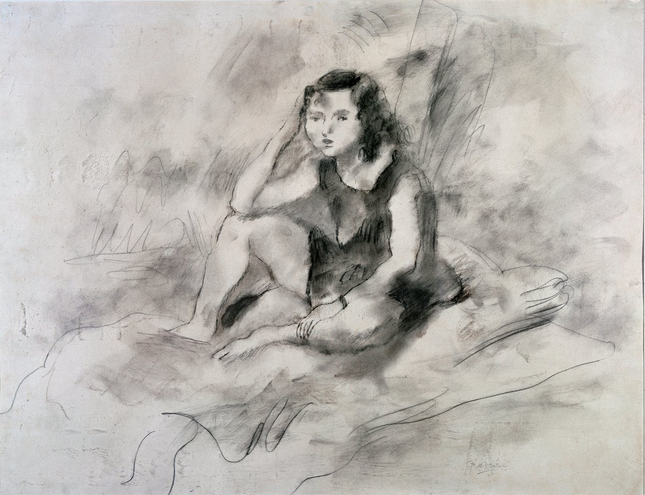 Niña sentada de Jules Pascin