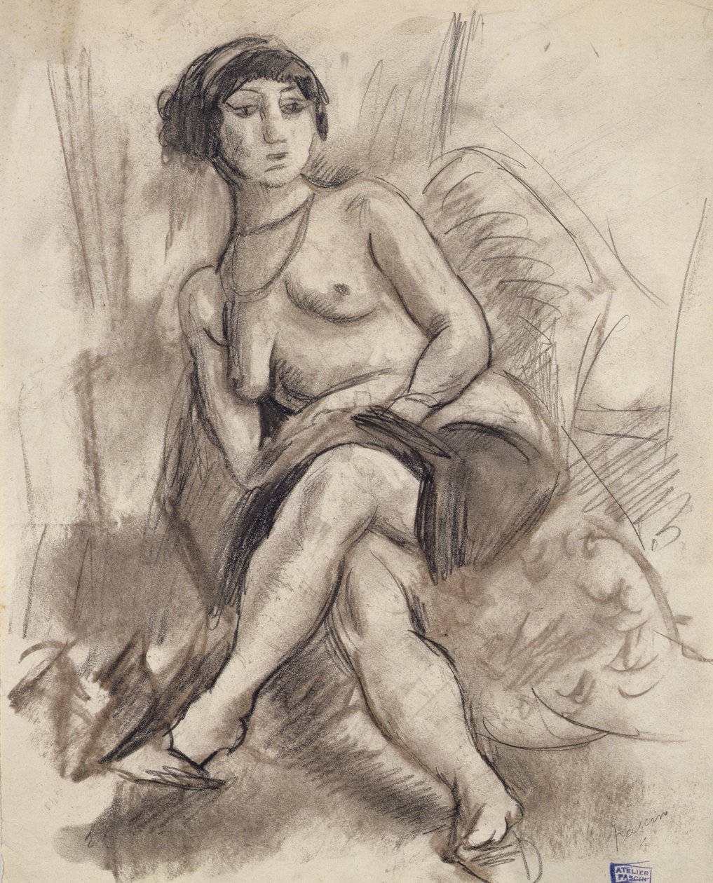 Modelo desnudo sentado de Jules Pascin