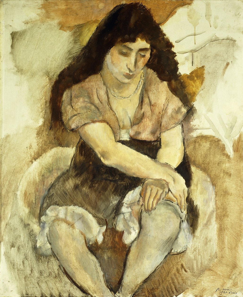 Joven Sentada de Jules Pascin