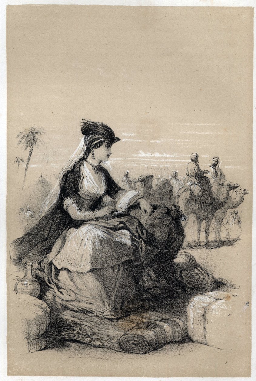 Retrato de Lady Mary (Marie) Wortley Montagu (Wortley-Montagu) (26 de mayo de 1689 - 21 de agosto de 1762), escritora británica. de Jules and Raunheim Hermann David