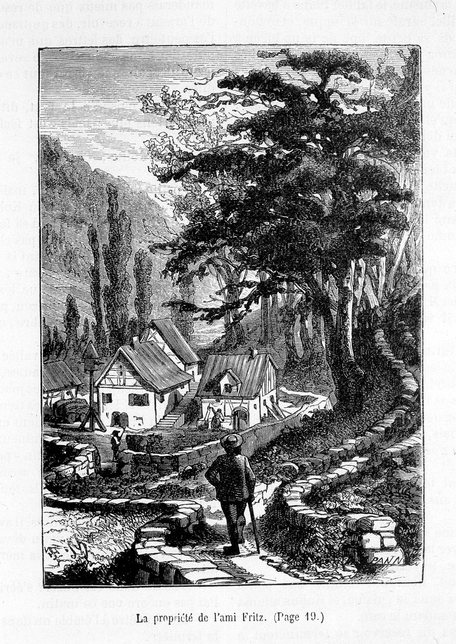 La propiedad del amigo Fritz - en “El amigo Fritz”, por Erckmann-Chatrian, ill. por Théophile Schuler de Jules Theophile (after) Schuler