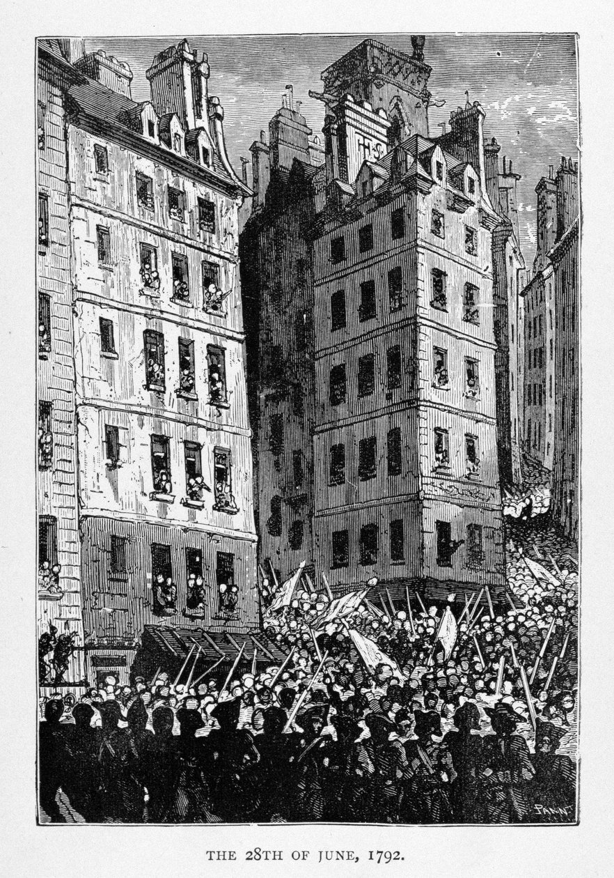 El 28 de junio de 1792, grabado por Stephane Pannemaker, de 
