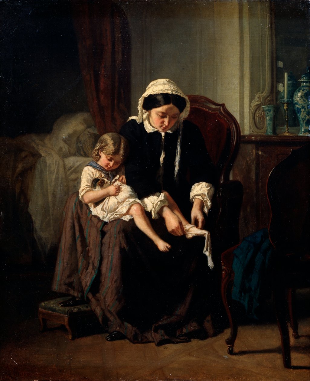 Toilette matutina, 1854 de Jules Treyer