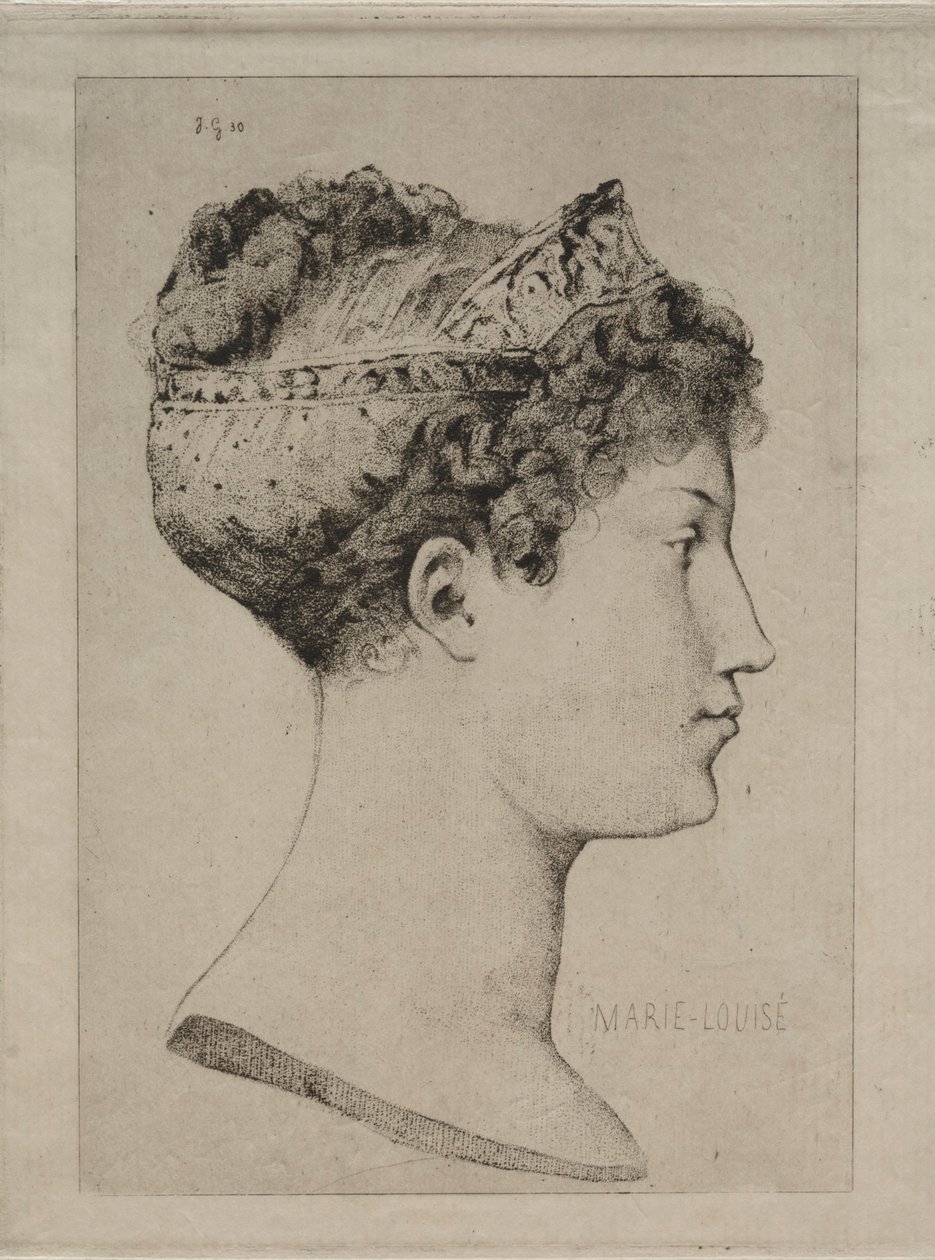 Marie Louise de perfil, 1860 de Jules de Goncourt