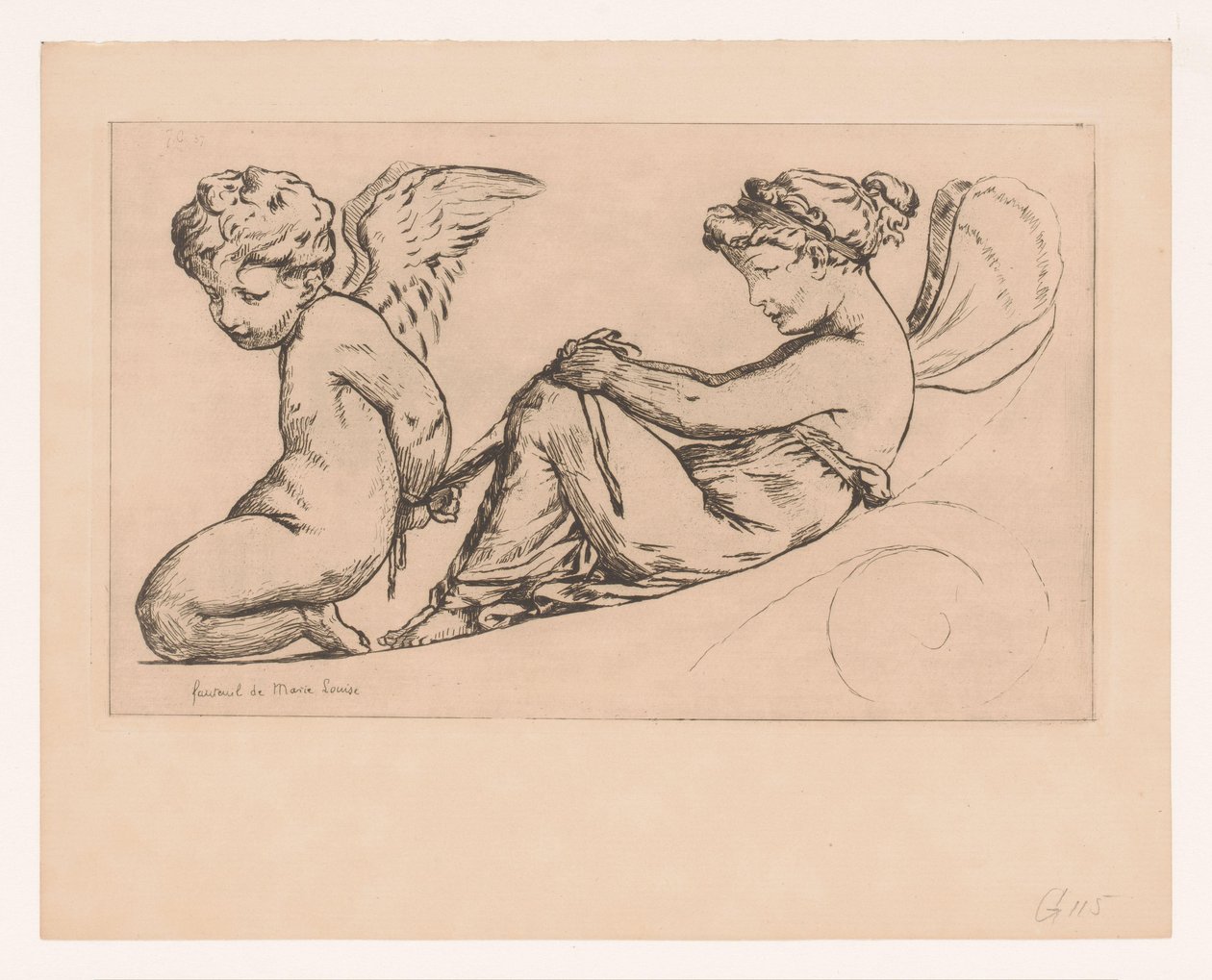 Psyche encadena Amor de Jules de Goncourt