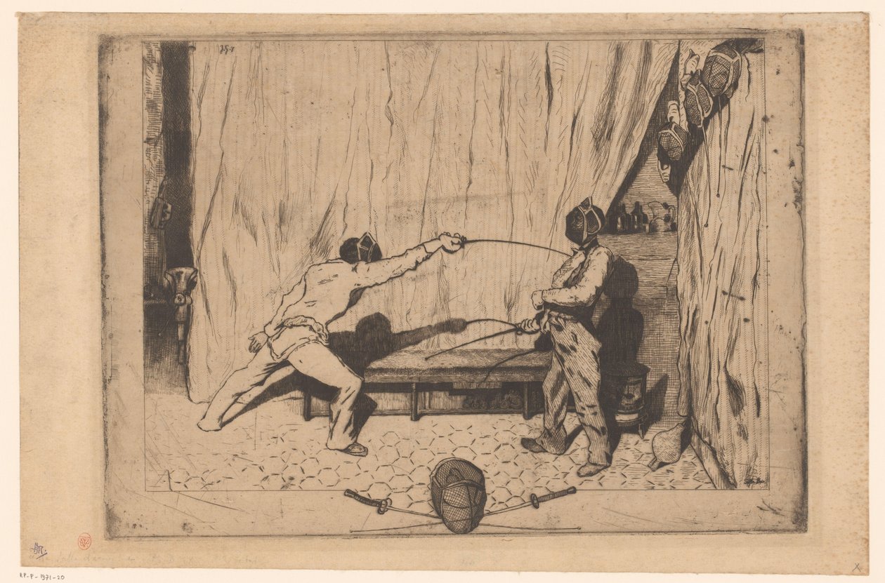Dos esgrimistas en acción de Jules de Goncourt