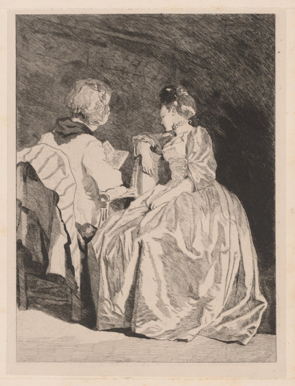 La lectura de Jules de Goncourt, after Jean Honoré Fragonard