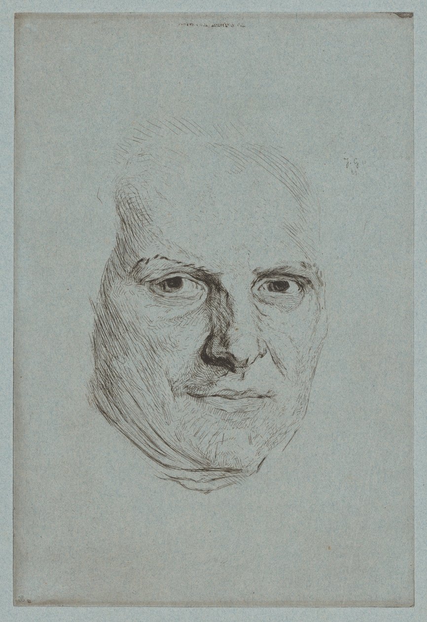 Máscara del Abate Raynal de Jules de Goncourt, after Maurice Quentin