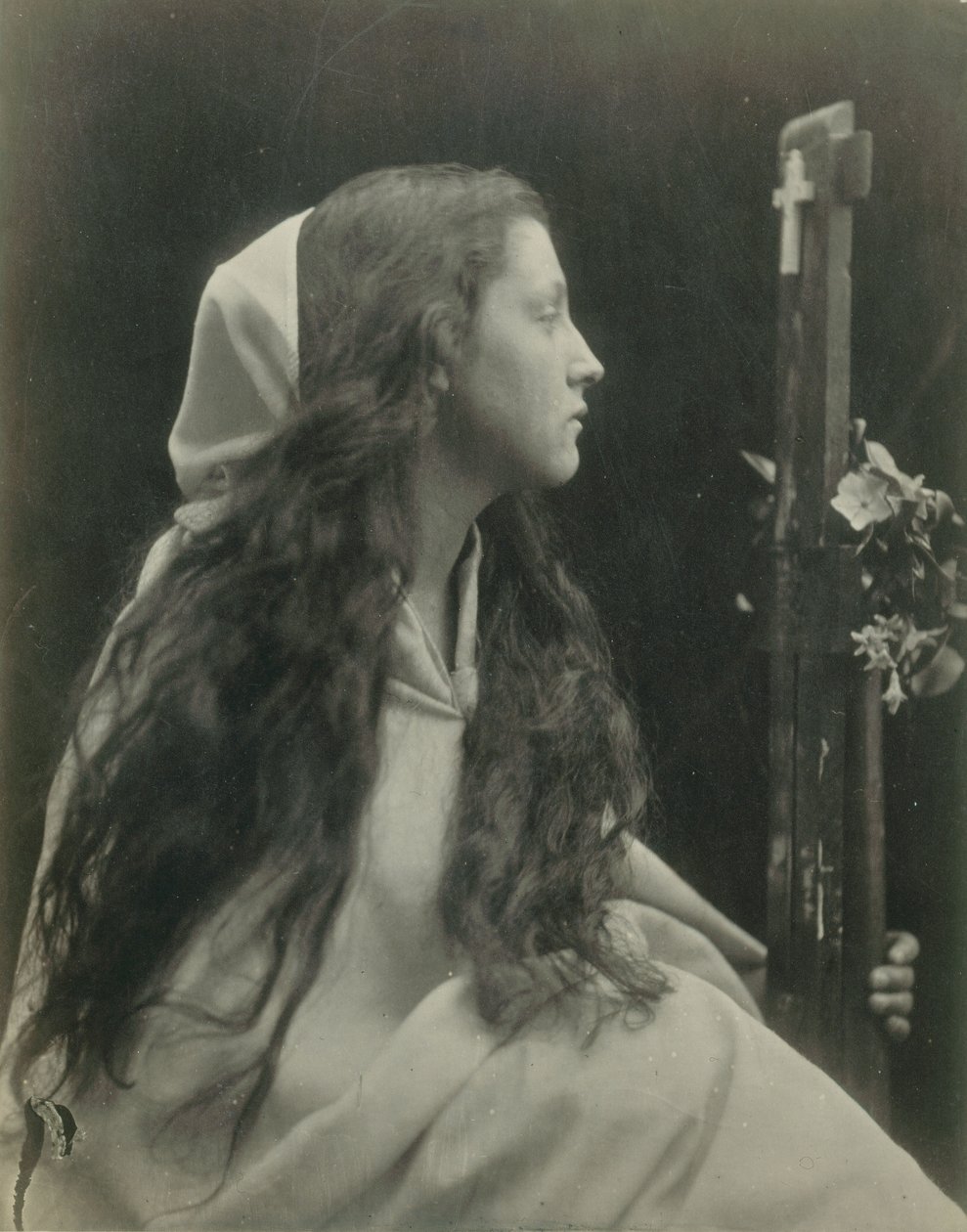 («Dama con un crucifijo») Mary Ann Hillier de Julia Margaret Cameron