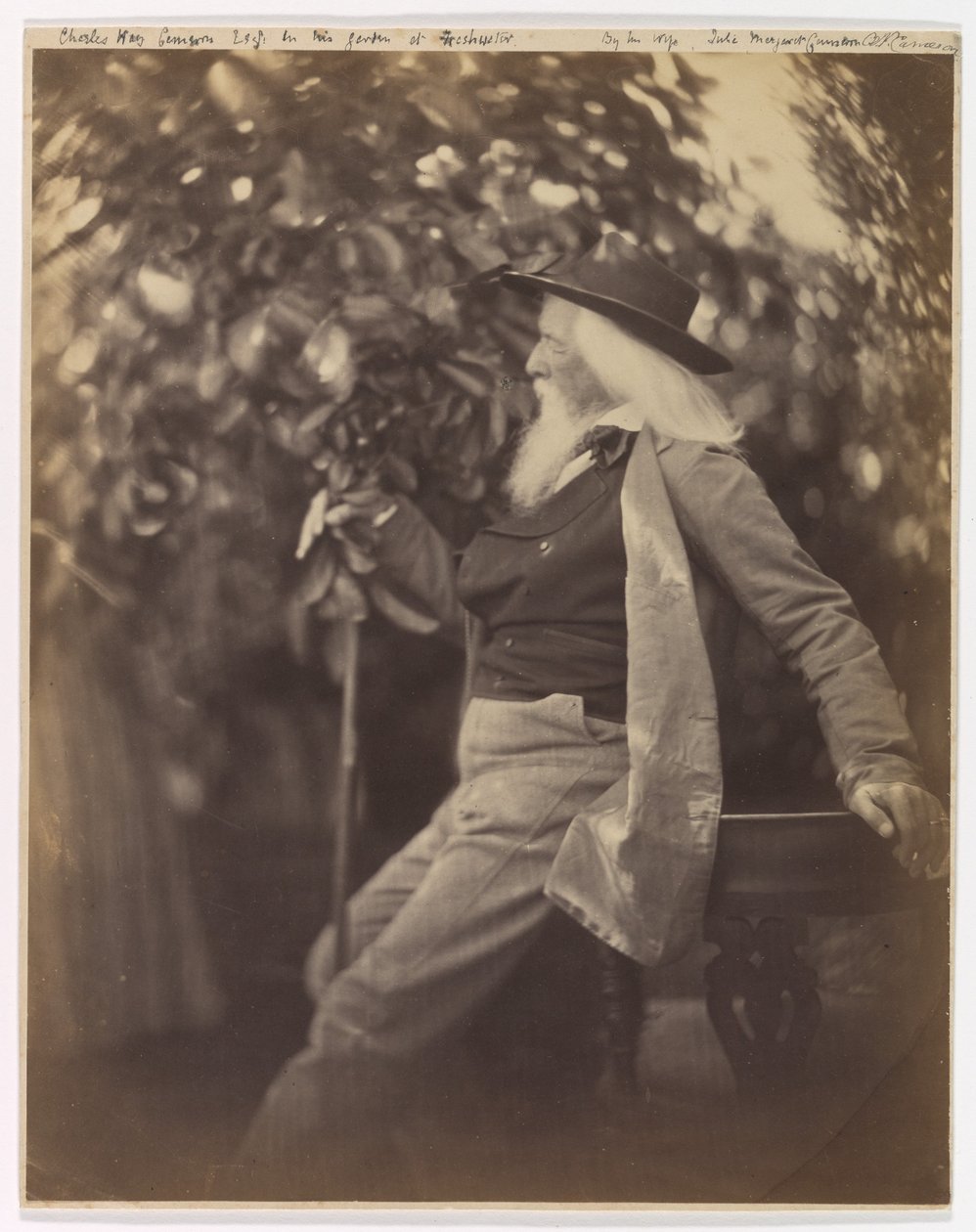 El señor Charles Hay Cameron, en su jardín de Freshwater de Julia Margaret Cameron