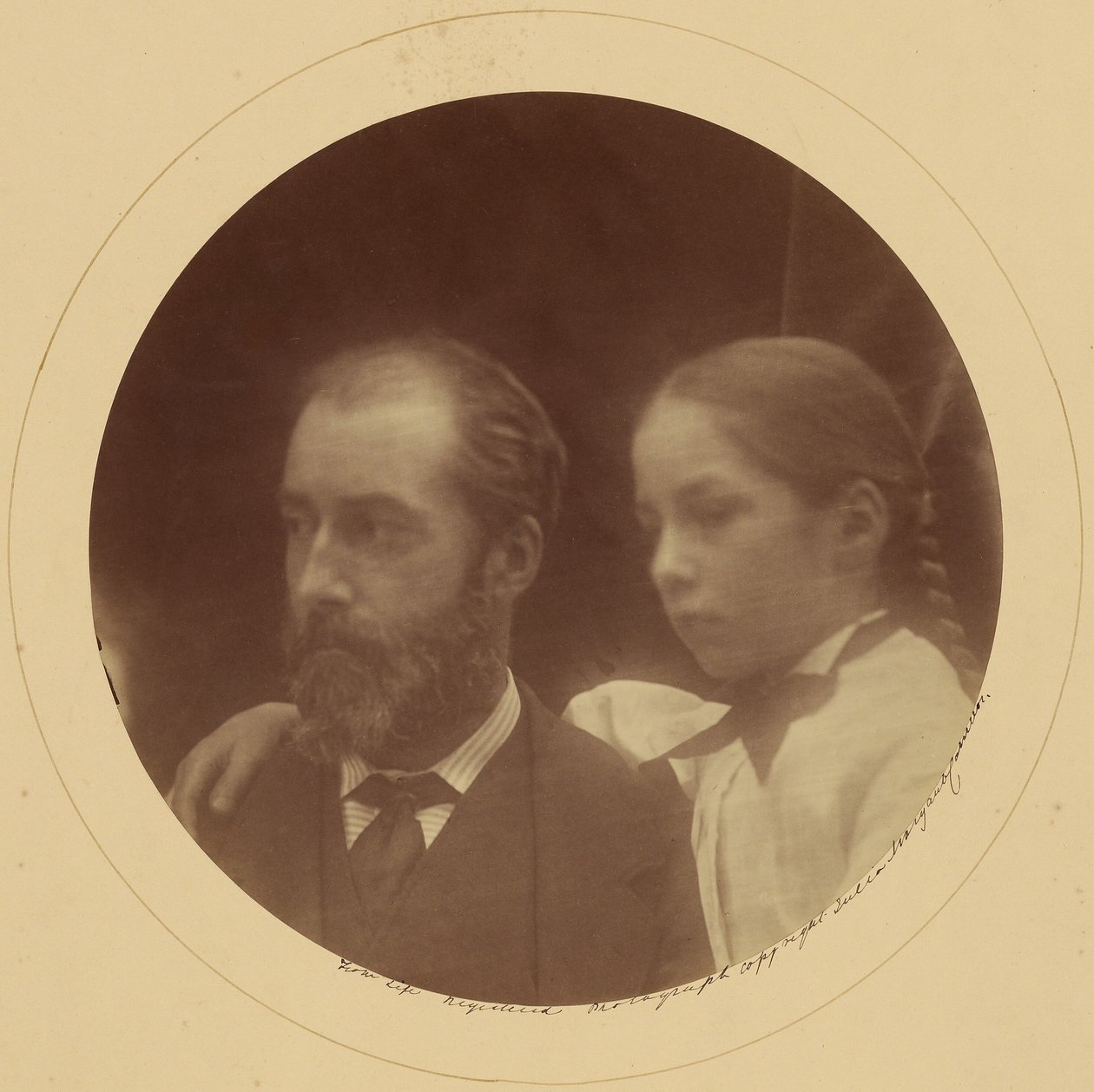 Charles Loyd Norman y su hija Margaret de Julia Margaret Cameron