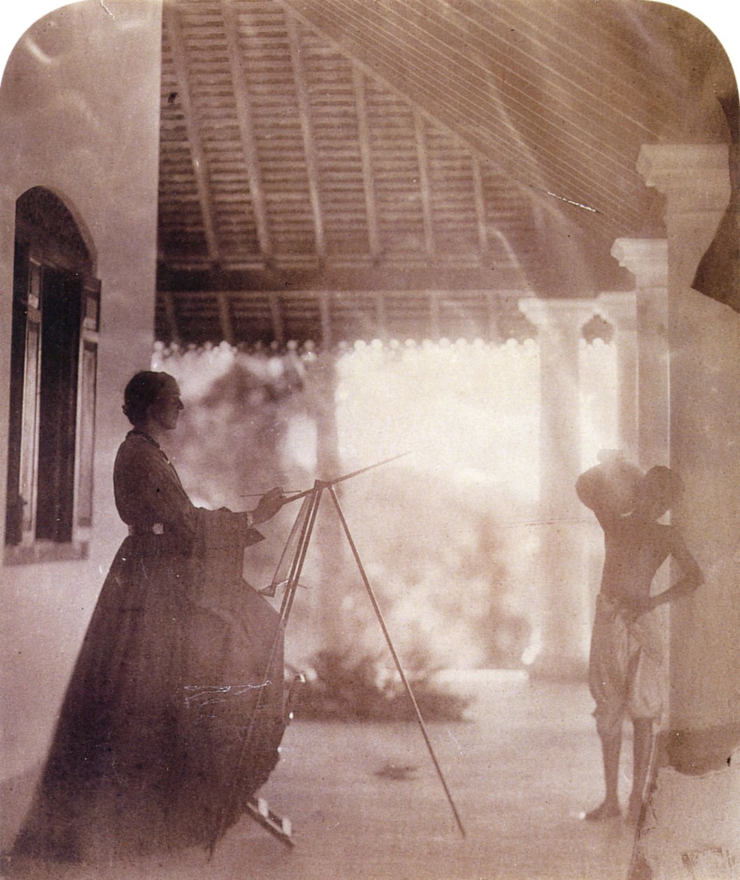 Marianne North en la casa de la Sra. Cameron en Ceilán, por Julia Margaret Cameron de Julia Margaret Cameron