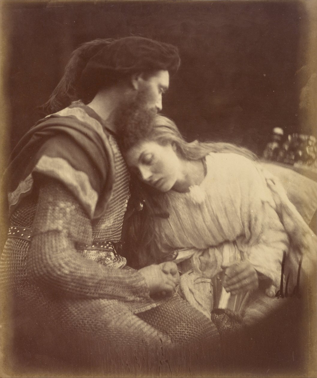 La despedida de Sir Lancelot y la reina Ginebra de Julia Margaret Cameron