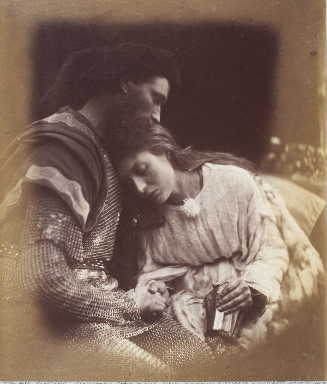 La despedida de Sir Lancelot y la reina Ginebra de Julia Margaret Cameron