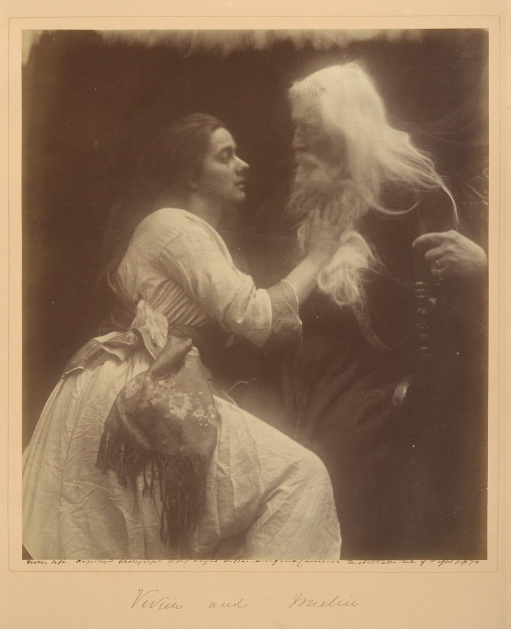 Vivien y Merlín de Julia Margaret Cameron