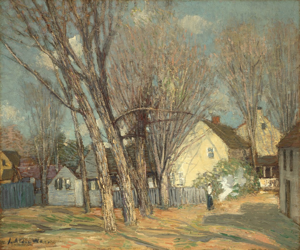 Windham Village, c.1913-14 (óleo sobre panel de caoba) de Julian Alden Weir