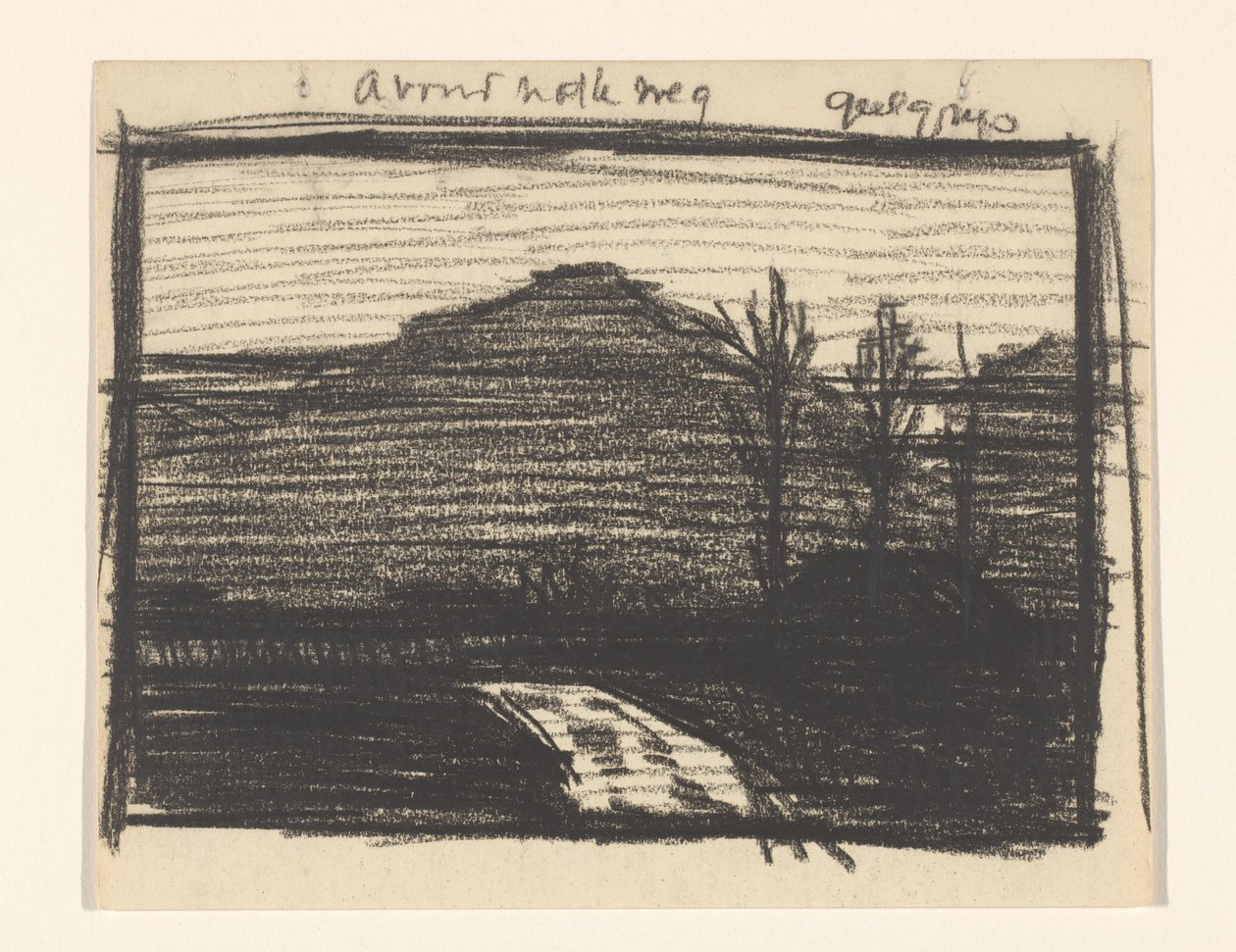 Paisaje con árboles y carretera de Julie de Graag