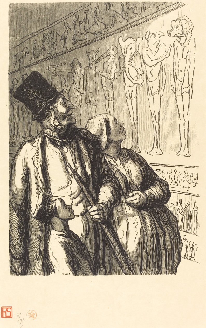 Exposición universal: Sección egipcia de Julien Antoine Peulot after Honoré Daumier