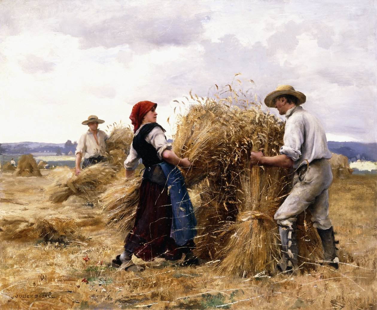 Apilando heno de Julien Dupre