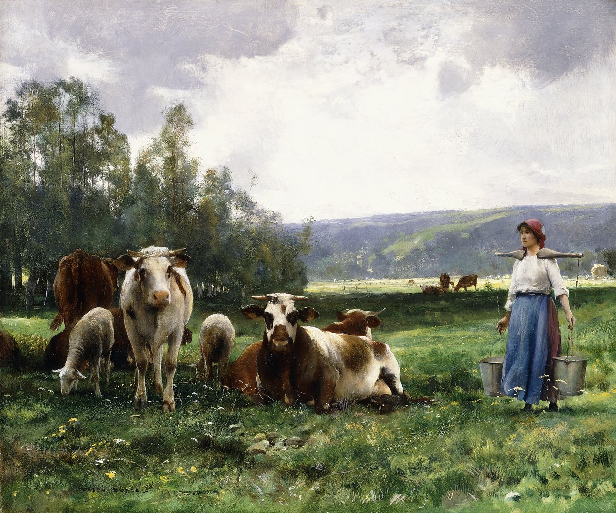 El pastizal de vacas de Julien Dupre