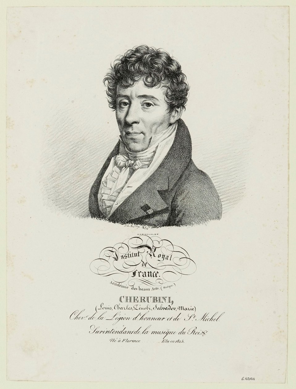 Cherubini, (Louis, Charles, Zénobi, Salvador, Marie) de Julien Leopold Boilly