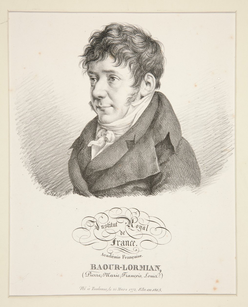 Retrato de Baour-Lormian (Pierre, Marie, Francois, Louis) de Julien Leopold Boilly