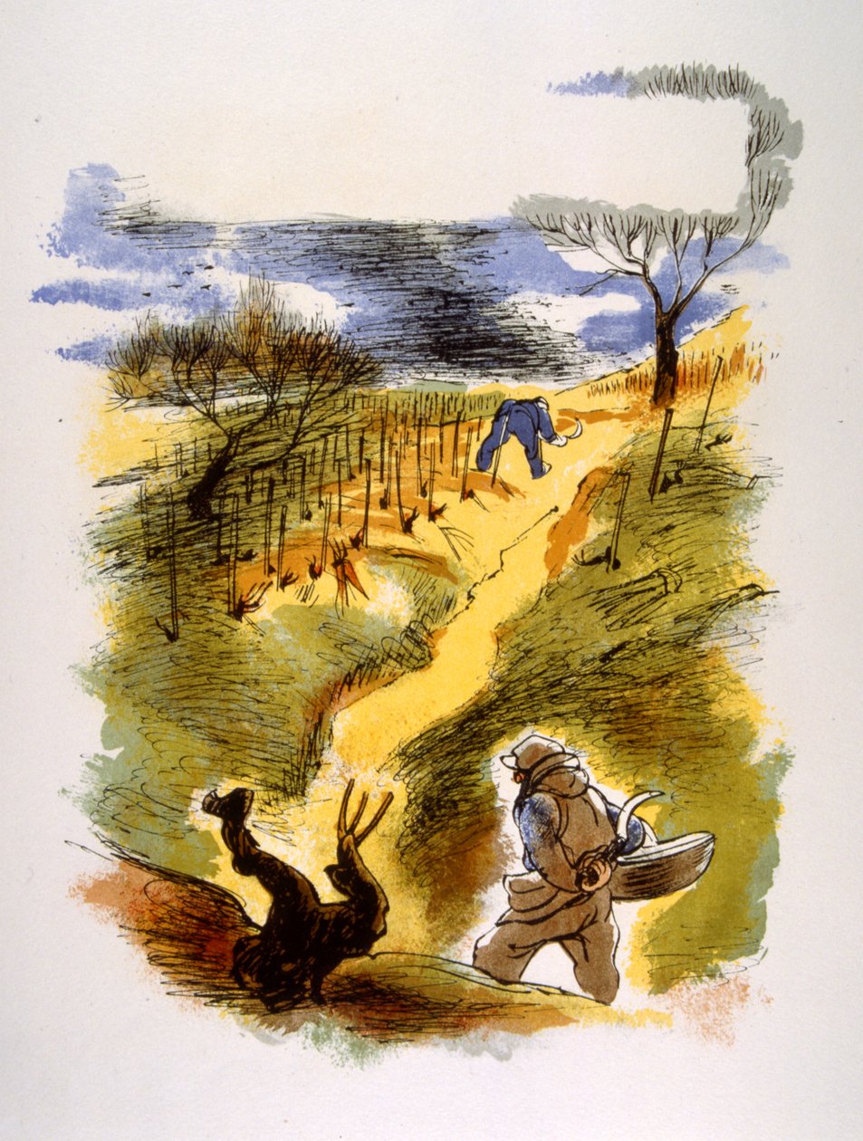 Ilustración humorística del vino 1946.Ilustración de Julien Pavil de Julien Pavil