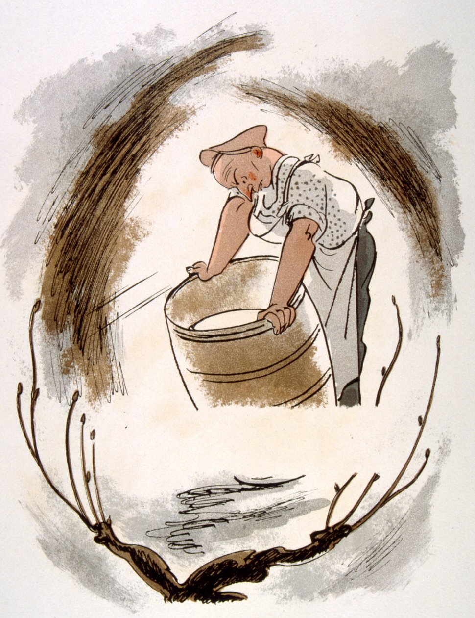 Ilustración humorística del vino 1946.Ilustración de Julien Pavil de Julien Pavil