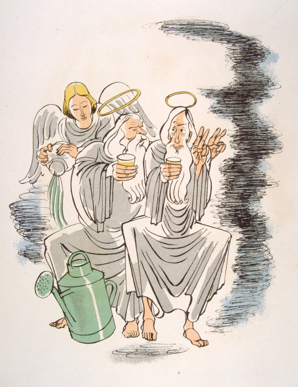 Ilustración humorística del vino 1946.Ilustración de Julien Pavil de Julien Pavil