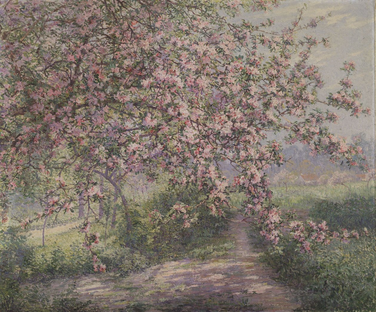 Un manzano en flor (óleo sobre lienzo) de Juliette Wytsman