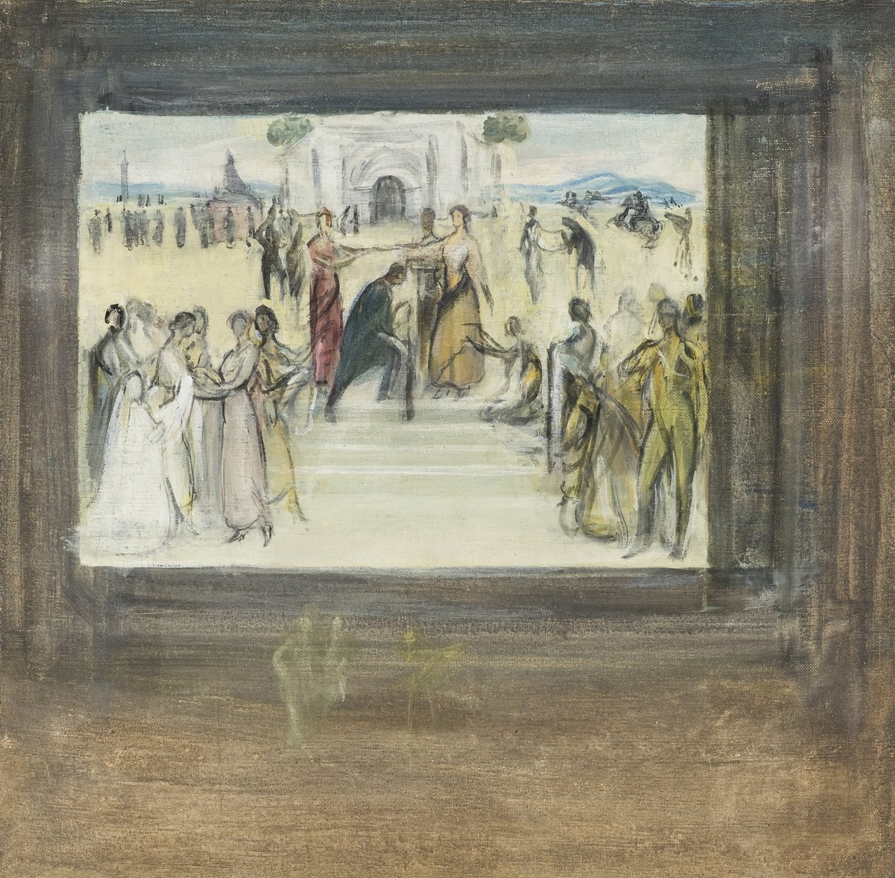 Boceto de La consagración de la copla de Julio Romero de Torres