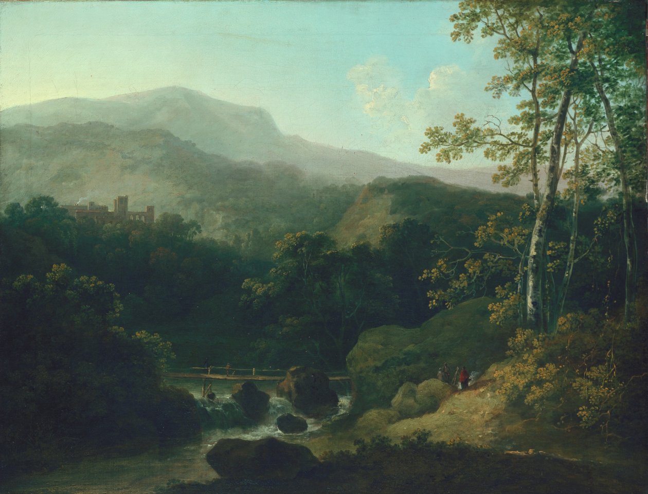 Paisaje con arroyo de montaña de Julius Caesar Ibbetson