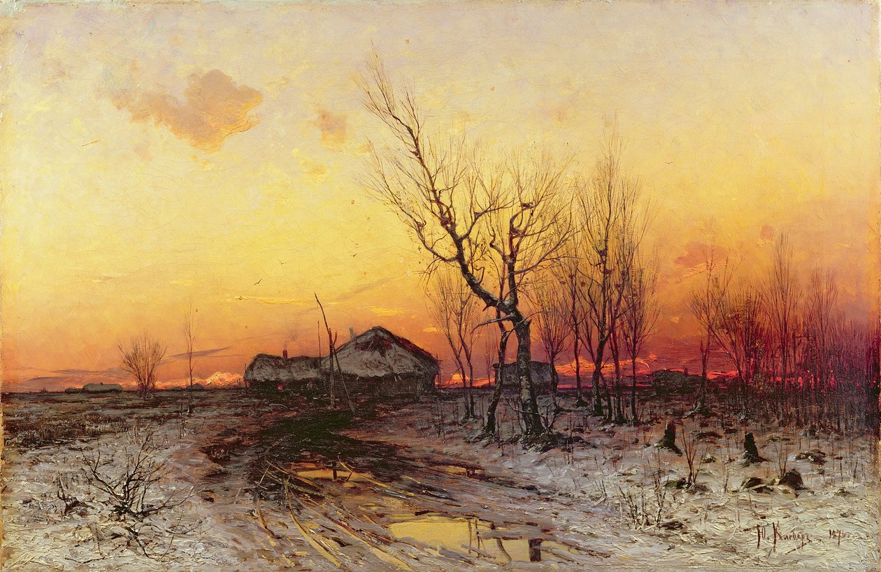 Paisaje de invierno de Julius Sergius von Klever