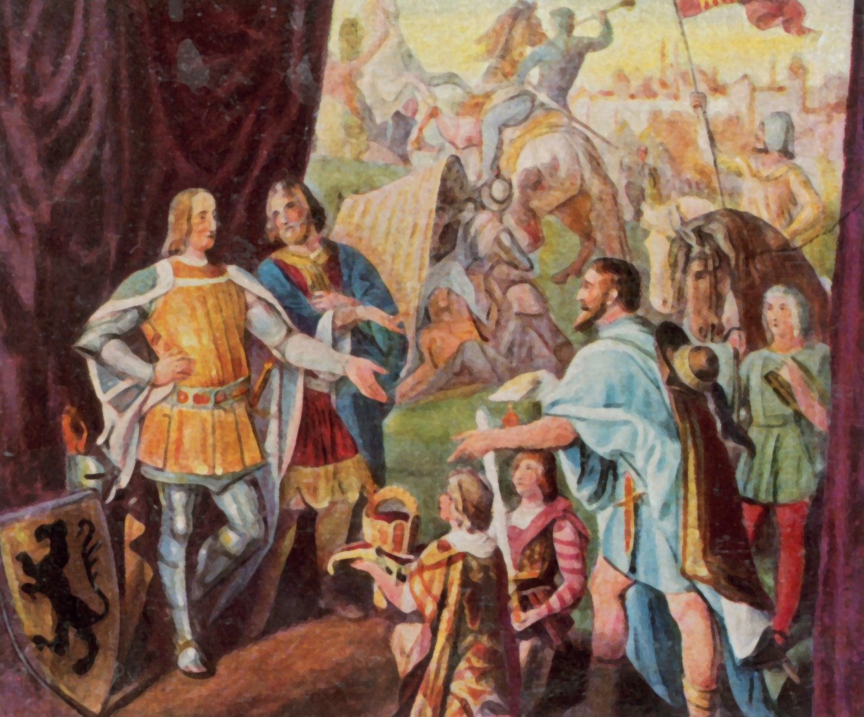 Rodolfo de Habsburgo recibe la noticia de su elección como rey alemán de Julius (after) Schnorr von Carolsfeld
