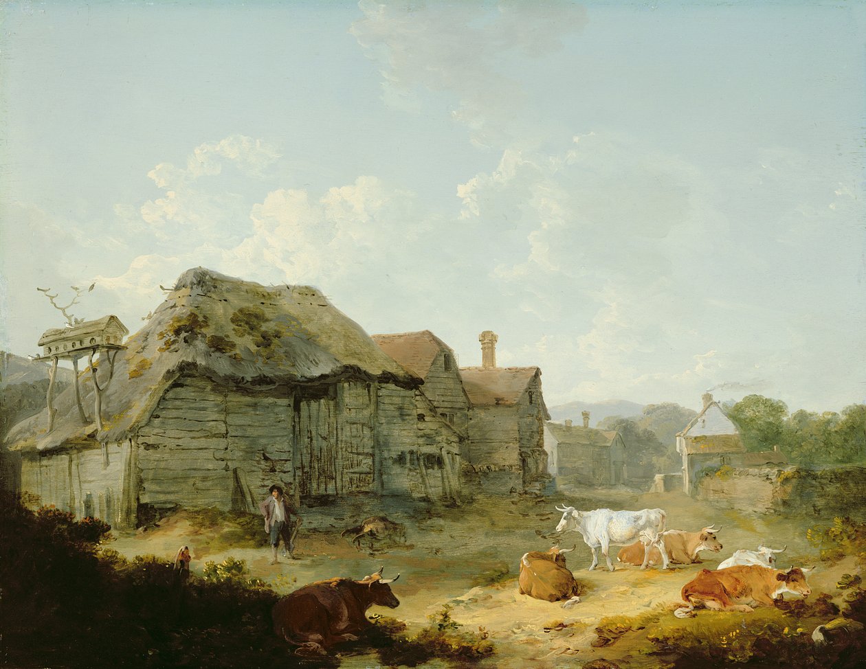 Un corral, Otford, Kent de Julius Caesar Ibbetson