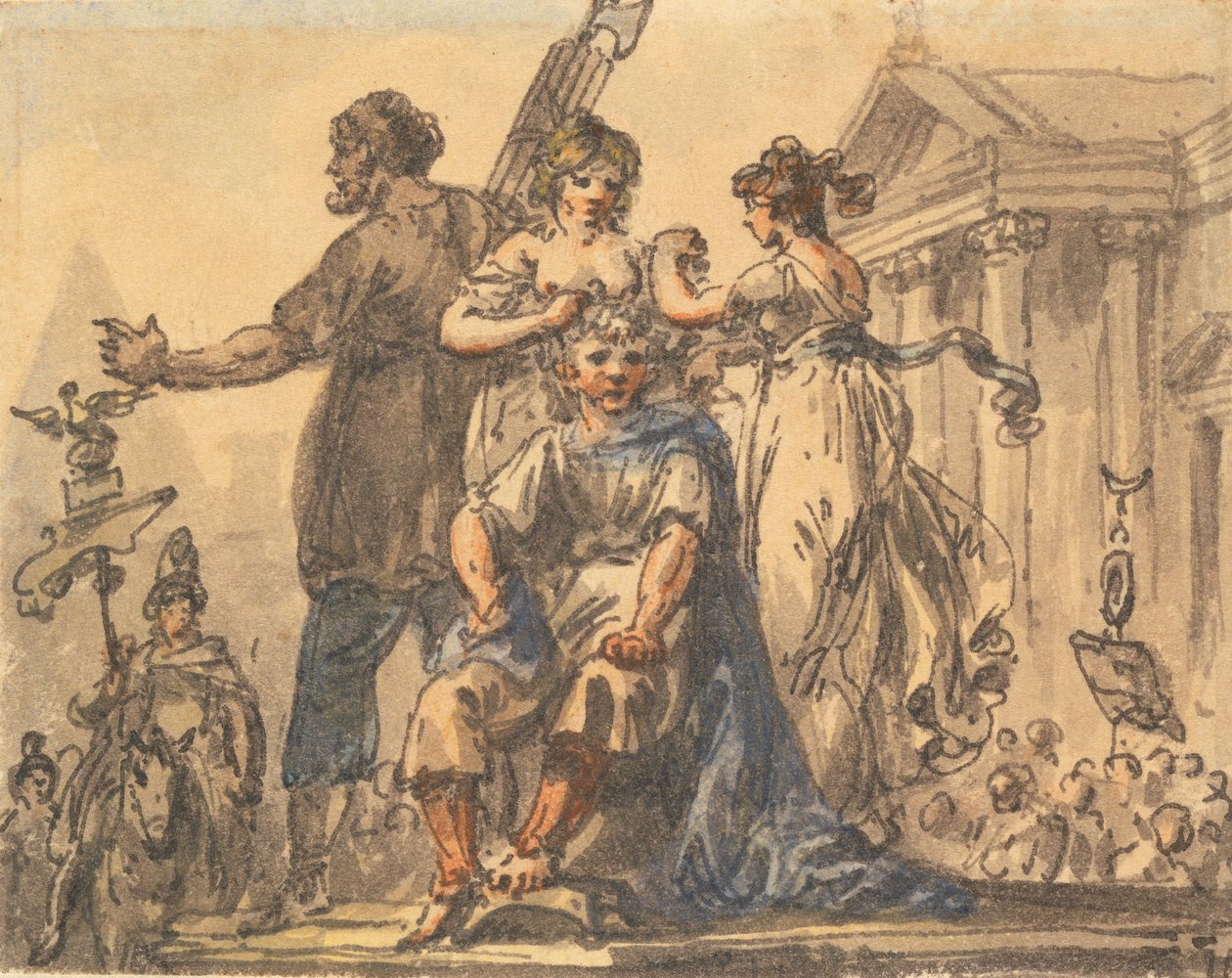 Die Bildung der Bürgerkrone de Julius Caesar Ibbetson
