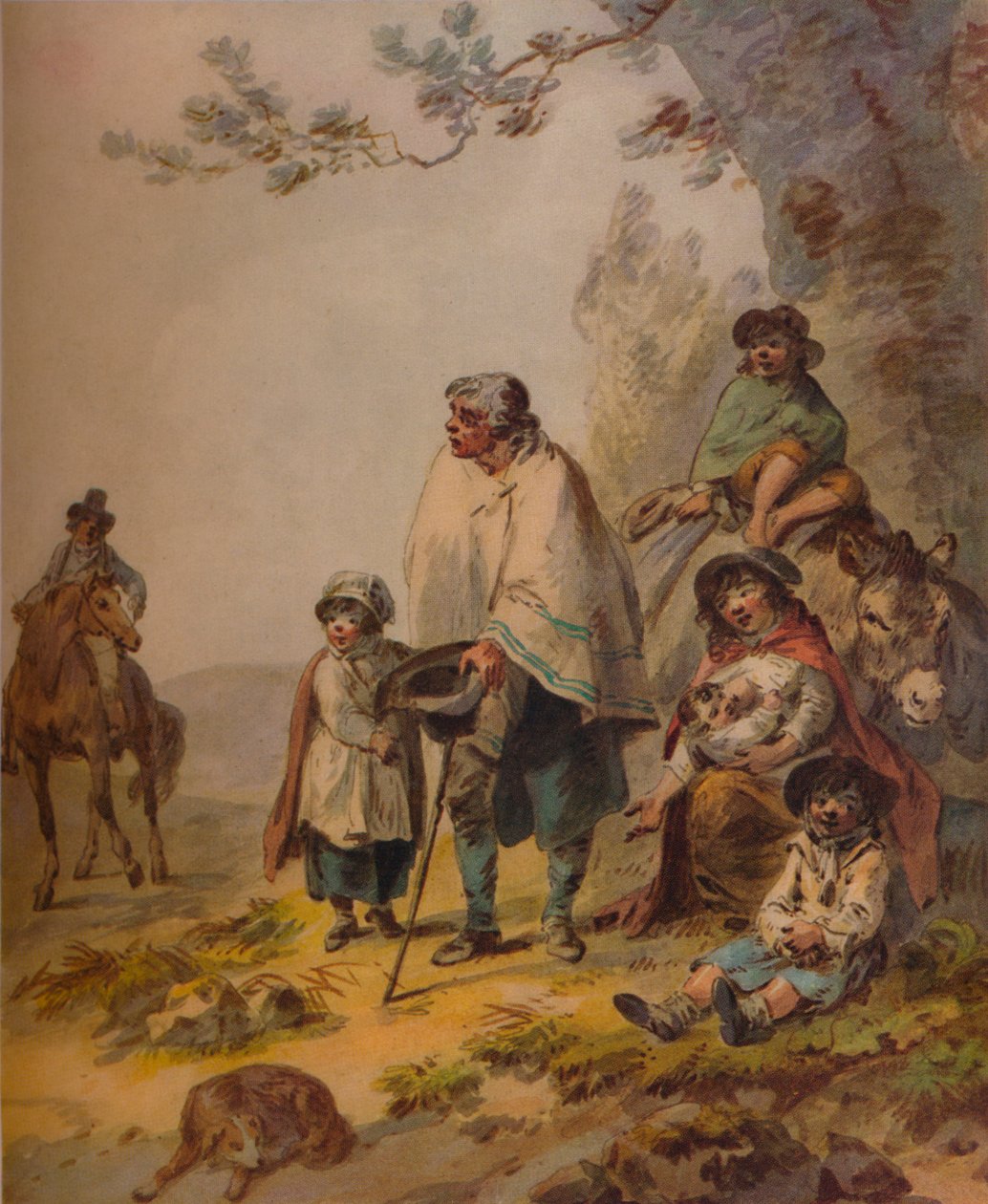 Mendigos Gitanos, c1795 de Julius Caesar Ibbetson
