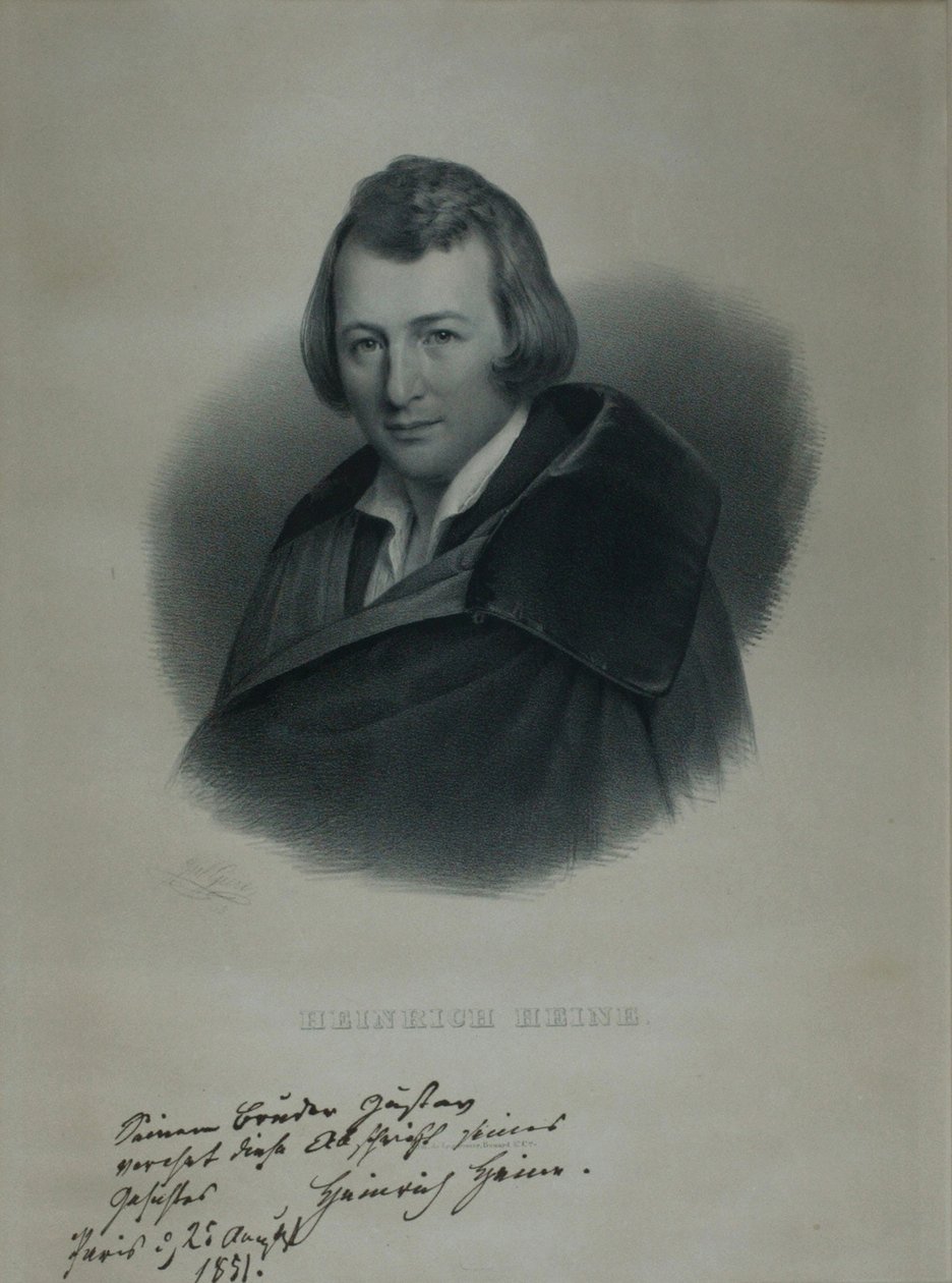 Retrato del poeta Heinrich Heine 1797-1856, 1839 de Julius Giere