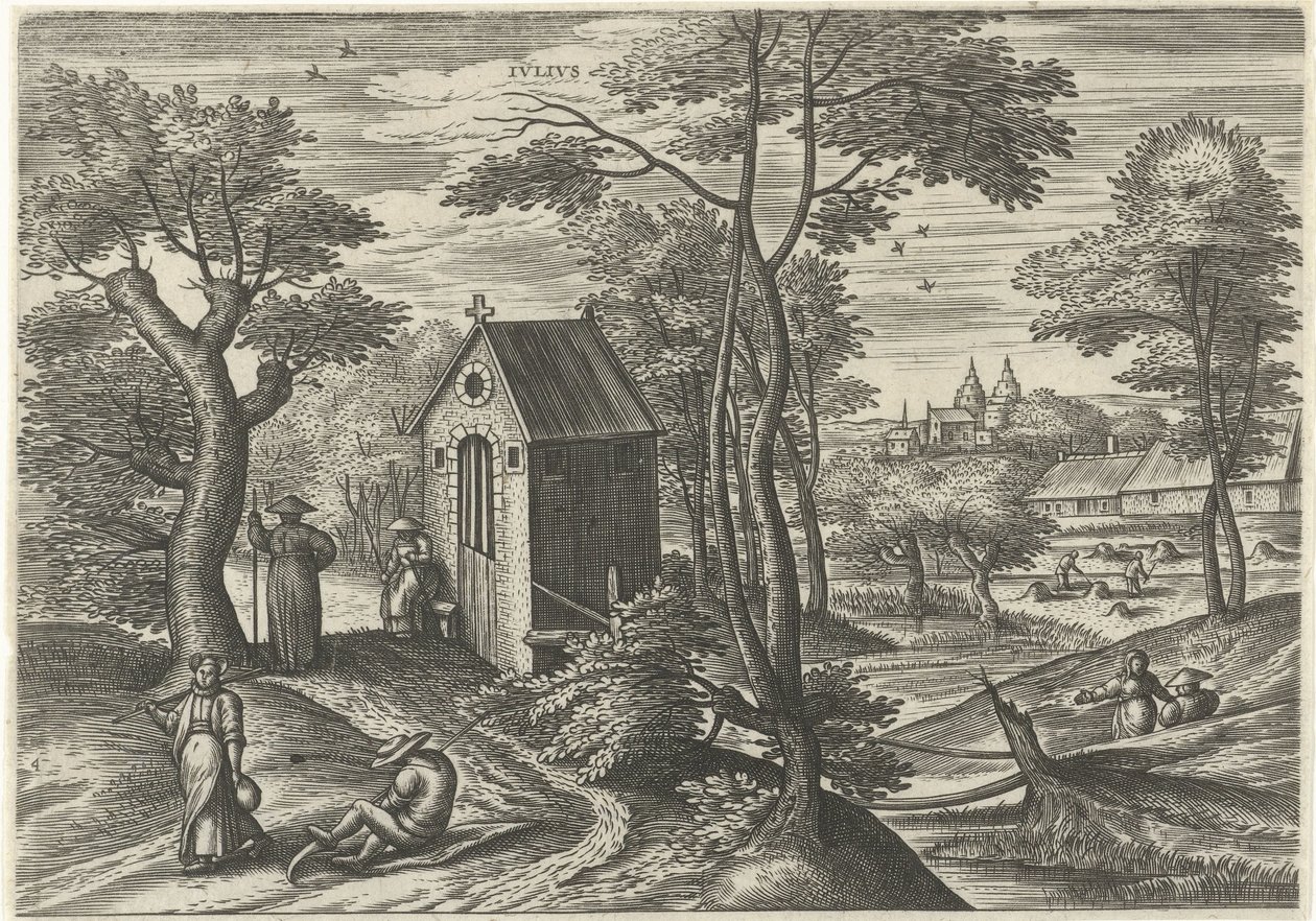 Julio Ivlivs (título en objeto) Los doce meses (título de la serie) de Julius Goltzius